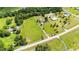 Aerial view outlining the property showcasing a large lot and road frontage at 23075 Hayman Rd, Brooksville, FL 34602