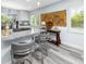 Bright kitchen with granite countertop breakfast bar with stainless steel stools at 2430 Florentine Way # 40, Clearwater, FL 33763