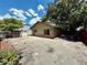 Spacious backyard with a concrete pad and some shrubbery at 2800 13Th N Ave, St Petersburg, FL 33713