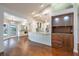 Modern kitchen with granite countertops, stainless steel appliances, and custom cabinetry at 3437 Aspen Trl, Clearwater, FL 33761