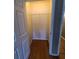 View of the closet with rod and shelf for storage at 36137 Lake Chase Blvd # 102, Zephyrhills, FL 33541