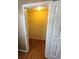 A glimpse inside the closet, showcasing its functionality and compact design at 36137 Lake Chase Blvd # 102, Zephyrhills, FL 33541