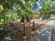 Community playground featuring fun equipment, safety fencing, and shaded areas for to enjoy at 36137 Lake Chase Blvd # 102, Zephyrhills, FL 33541