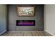 Close-up of a stylish fireplace with a decorative accent wall at 7031 Magnolia Valley Dr, New Port Richey, FL 34653