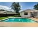 Backyard pool with deck offers relaxation & leisure on sunny days at 8604 Herons Cove Pl, Tampa, FL 33647