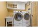 The laundry room offers plenty of storage and a utility sink at 1046 Middlesex Dr, New Port Richey, FL 34655