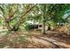 Large backyard with mature trees providing ample shade and privacy for outdoor activities at 11783 102Nd Ave, Largo, FL 33778