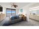 Beautifully furnished main bedroom with water views and en suite bathroom at 1340 Gulf Blvd # 12A, Clearwater Beach, FL 33767