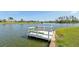 Private dock on serene waterfront provides an idyllic spot for leisure and enjoying the natural beauty at 1717 Danbury Dr, Sun City Center, FL 33573
