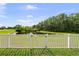 Beautiful backyard view of a pond with plenty of trees and green space at 19259 Mossy Pine Dr, Tampa, FL 33647
