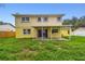 Backyard with covered patio, ideal for outdoor relaxation and entertaining at 1972 Lansing Dr, Clearwater, FL 33763