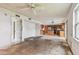 Open-concept living area view towards kitchen with an island at 1972 Lansing Dr, Clearwater, FL 33763