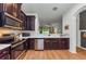 Contemporary kitchen equipped with stainless steel appliances and elegant countertops at 2119 Broadway View Ave, Brandon, FL 33510