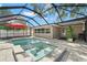 Inviting backyard oasis with a screened-in pool, spa, and a spacious patio for entertaining at 2353 Eastwood Dr, Clearwater, FL 33765