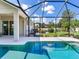 Enjoy this screened-in pool with clear blue water and a spacious deck area with outside lounging at 3503 Graycliff Ln, Brandon, FL 33511