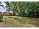 A spacious backyard enclosed by a wood fence at 3733 Mendocino St, New Port Richey, FL 34655