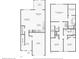 Layout of this home's 1st and 2nd floors showing measurements of Kitchen, Living Room, Bedrooms, Garage and Baths at 6235 Bucket Ct, Gibsonton, FL 33534