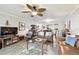 The living room area has hardwood floors with easy access to kitchen and dining room at 701 Poinsettia Rd # 322, Belleair, FL 33756