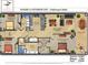 Sandpiper's Cove offers 3-bedroom and 2-bath floor plans, interior of 1,650 sq ft and a 270 sq ft balcony at 706 Bayway Blvd # 502, Clearwater Beach, FL 33767