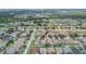 Aerial view of the property in a mature neighborhood at 7603 Wood Violet Dr, Gibsonton, FL 33534