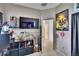 Bedroom with a view into the bathroom at 7603 Wood Violet Dr, Gibsonton, FL 33534