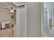 A bedroom and bathroom are conveniently located near each other in this home at 910 E Crenshaw St, Tampa, FL 33604