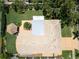 Bird's eye view of the roof and entire backyard landscaping of the home at 9951 121St St, Seminole, FL 33772