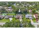 Overhead shot of home on Pathway Court with lush backyard and pool, nestled amongst mature trees at 12405 Pathway Ct, Riverview, FL 33569