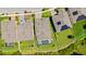 Aerial view of the house and backyard pool at 12607 Pensacola Ct, Riverview, FL 33579