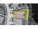 Aerial view of the house and backyard pool with property address at 12607 Pensacola Ct, Riverview, FL 33579