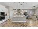 This gourmet kitchen features a large island and stainless steel appliances at 12607 Pensacola Ct, Riverview, FL 33579
