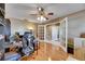 Convenient home office space featuring ample lighting, hardwood floors and easy access at 15820 Sapwood St, Tampa, FL 33624