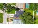 Overhead view of a well-maintained neighborhood with mature trees and lush green lawns at 206 N Beverly Ave # 1/2, Tampa, FL 33609
