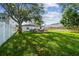 Spacious backyard with well-maintained lawn and patio, perfect for outdoor enjoyment at 206 N Beverly Ave # 1/2, Tampa, FL 33609