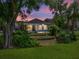 Backyard features a well-maintained lawn, lush greenery, and serene vibes at 22829 Saint Thomas Cir, Lutz, FL 33549