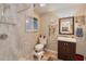 Bathroom featuring walk-in shower and vanity at 2848 Homewood St, Clearwater, FL 33759