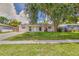 Cozy home showcasing a neat front yard with mature trees and a well-maintained lawn at 2848 Homewood St, Clearwater, FL 33759