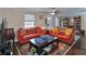 Cozy living room featuring leather seating and stylish decor at 2848 Homewood St, Clearwater, FL 33759