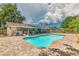 Gorgeous backyard pool area featuring a pristine pool and a screened-in patio for outdoor living at 2848 Homewood St, Clearwater, FL 33759