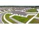 Birds-eye view of the property with its fenced yard and proximity to neighborhood streets at 29245 Fedora Cir, Brooksville, FL 34602