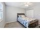 Bedroom with good light, ceiling fan and double closet at 301 Canton Ct # 77, Sun City Center, FL 33573