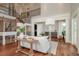 Spacious living area features staircase, hardwood floors, and modern decor at 442 Midway Is, Clearwater Beach, FL 33767