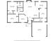 Detailed floor plan showcasing the layout of the home including the living room, bedrooms, and flex space at 5301 Bayonne Ave, Spring Hill, FL 34608