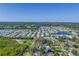 A picturesque aerial view of a charming community surrounded by lush greenery and serene waterways at 7400 Locust Ne St, St Petersburg, FL 33702