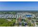 This aerial photo shows the beautiful landscape near a desirable neighborhood with water access at 7400 Locust Ne St, St Petersburg, FL 33702