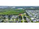 An aerial view of a cozy neighborhood nestled amidst abundant greenery and tranquil waterways at 7400 Locust Ne St, St Petersburg, FL 33702