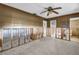 Bathroom next to bedroom ready for renovations with shower and toilet at 7400 Locust Ne St, St Petersburg, FL 33702