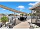 Outdoor seating and dining area overlooking beautiful water views at 805 Leisey Cir, Ruskin, FL 33570