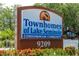 Community sign for Townhomes of Lake Seminole at 9209 Seminole Blvd # 13, Seminole, FL 33772