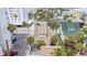 Aerial view of home in a beach community near access to beach and bay at 108 5Th Ave, St Pete Beach, FL 33706